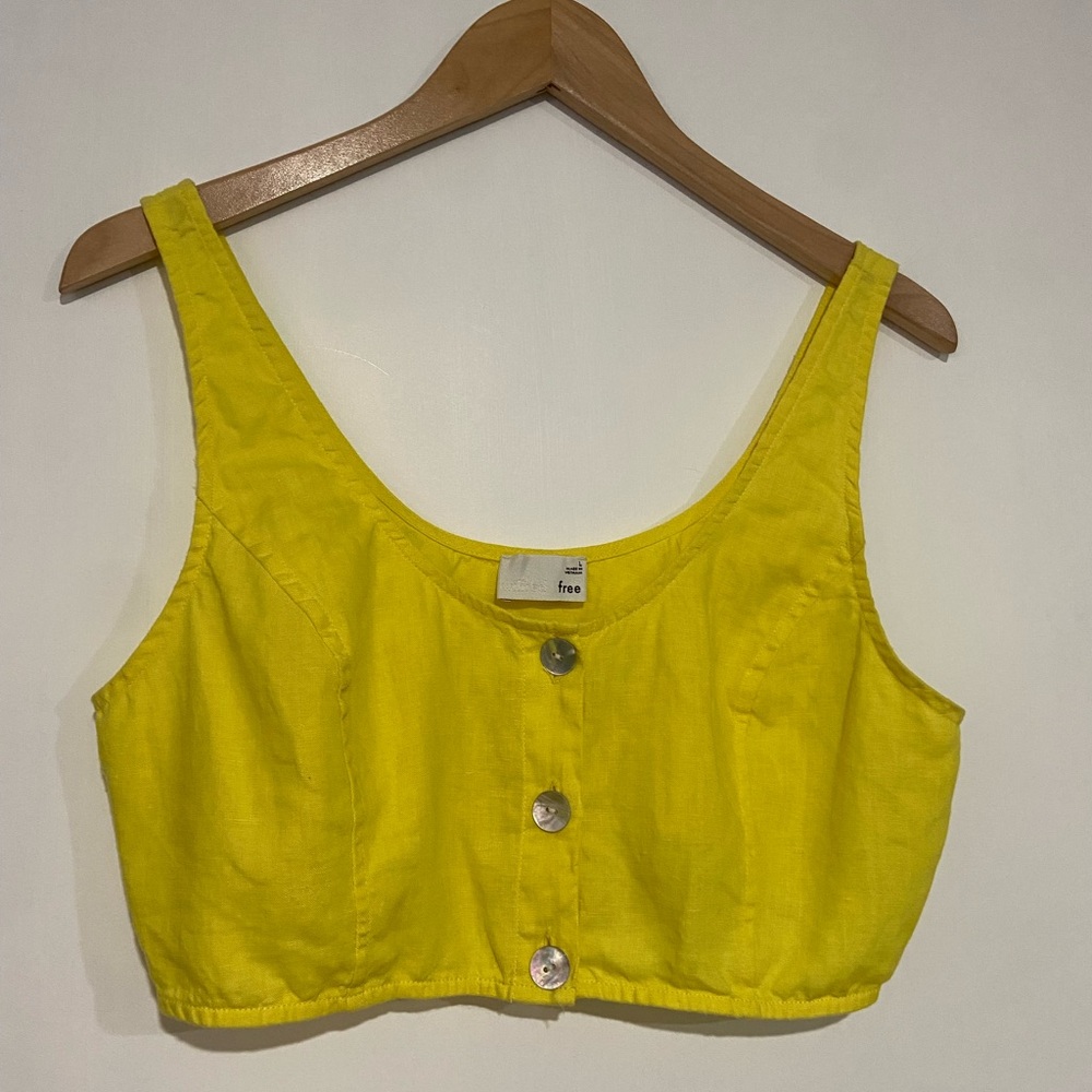 Linen Crop Top